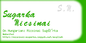sugarka micsinai business card
